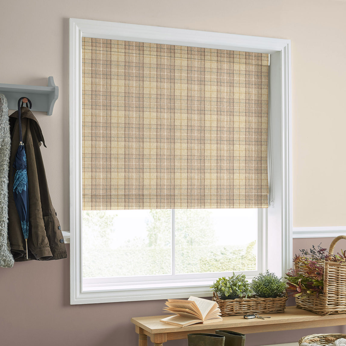 Laura Ashley Alfriston Made To Measure Roman Blind Natural