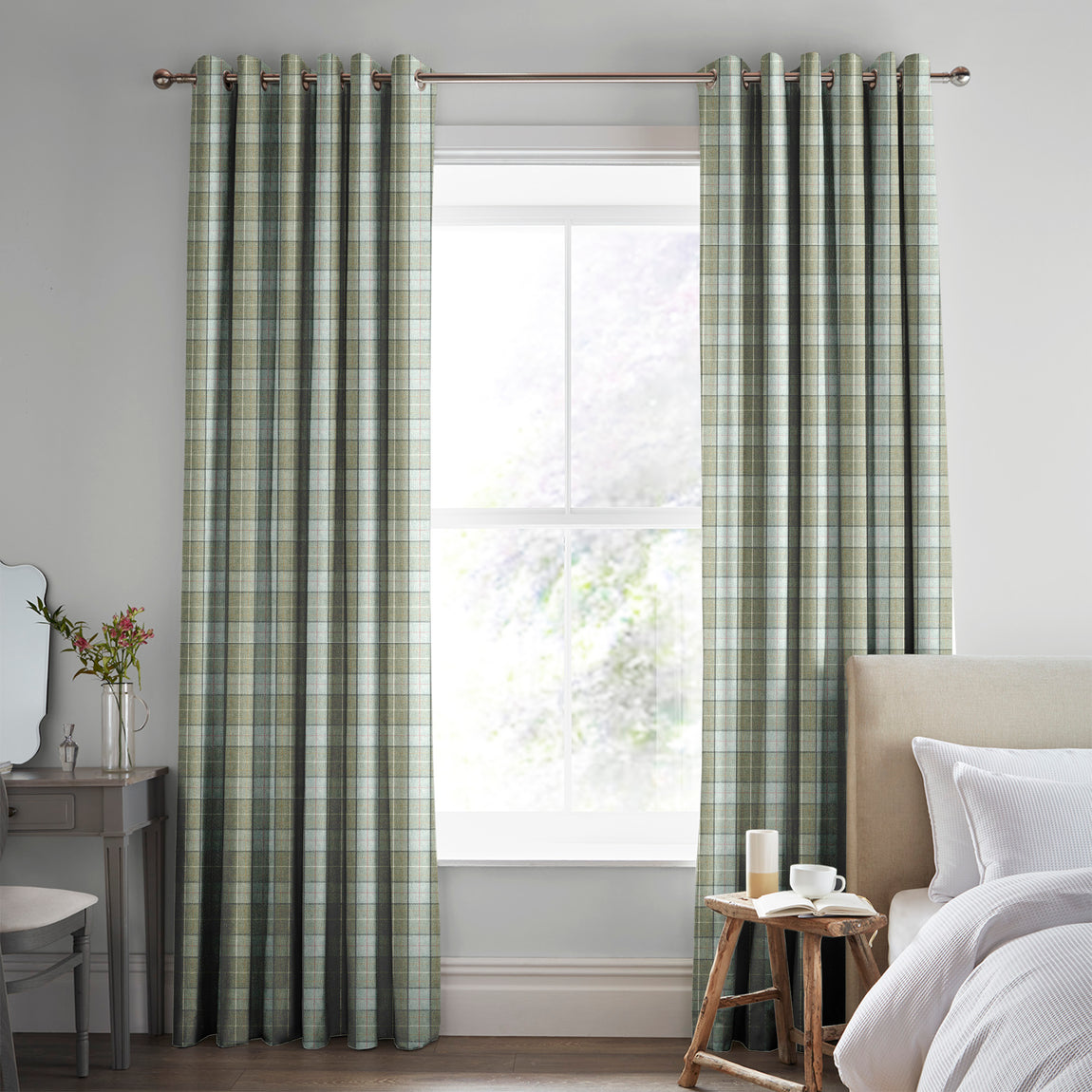 Laura Ashley Alfriston Made To Measure Roman Blind Sage