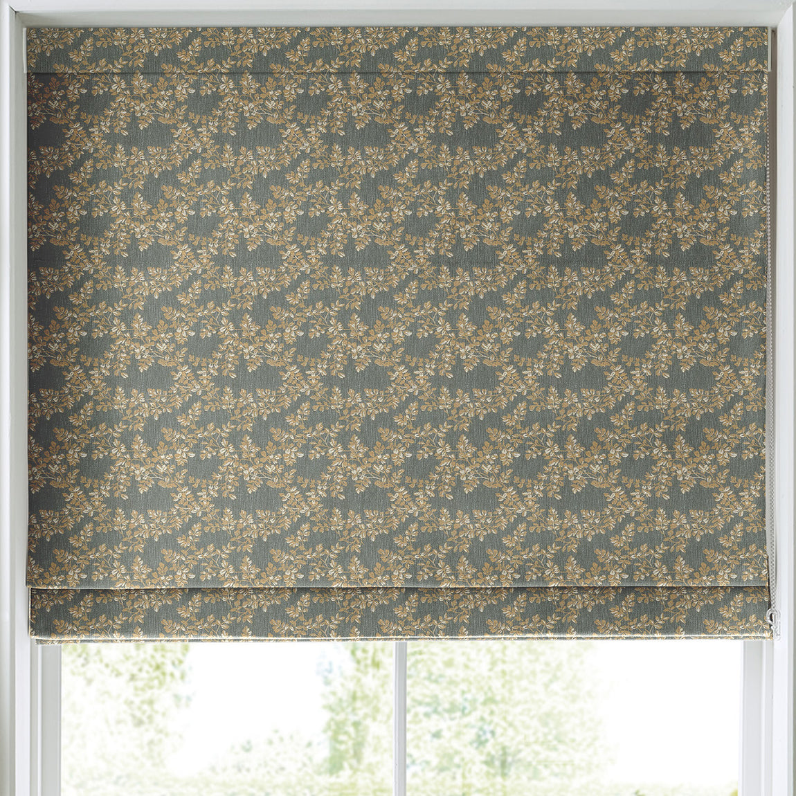 Laura Ashley Burnham Woven Made to Measure Roman Blind Fern