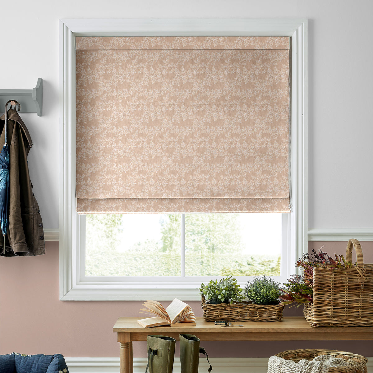 Laura Ashley Burnham Woven Made to Measure Roman Blind Truffle
