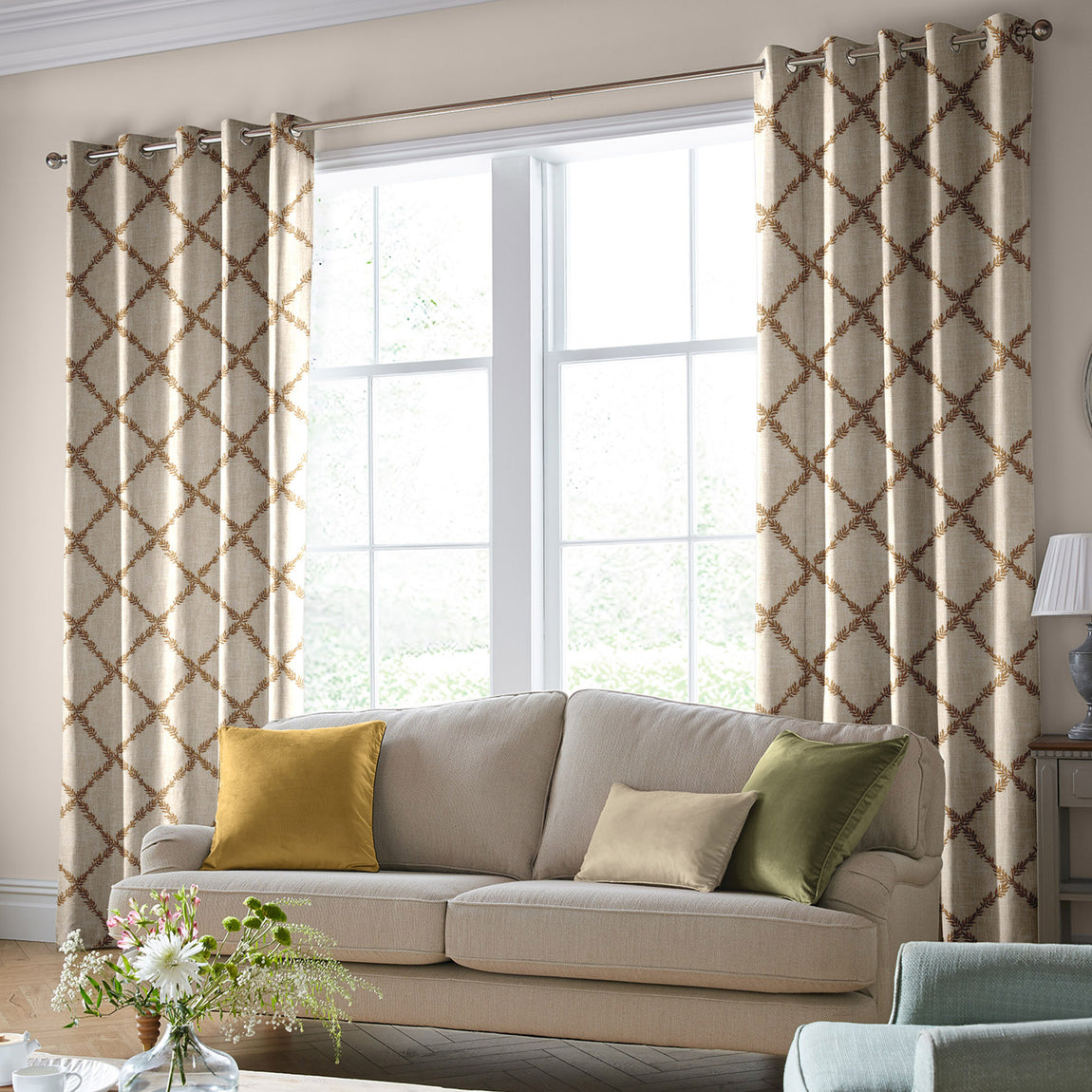 Laura Ashley Pennorth Made To Measure Curtains Amber
