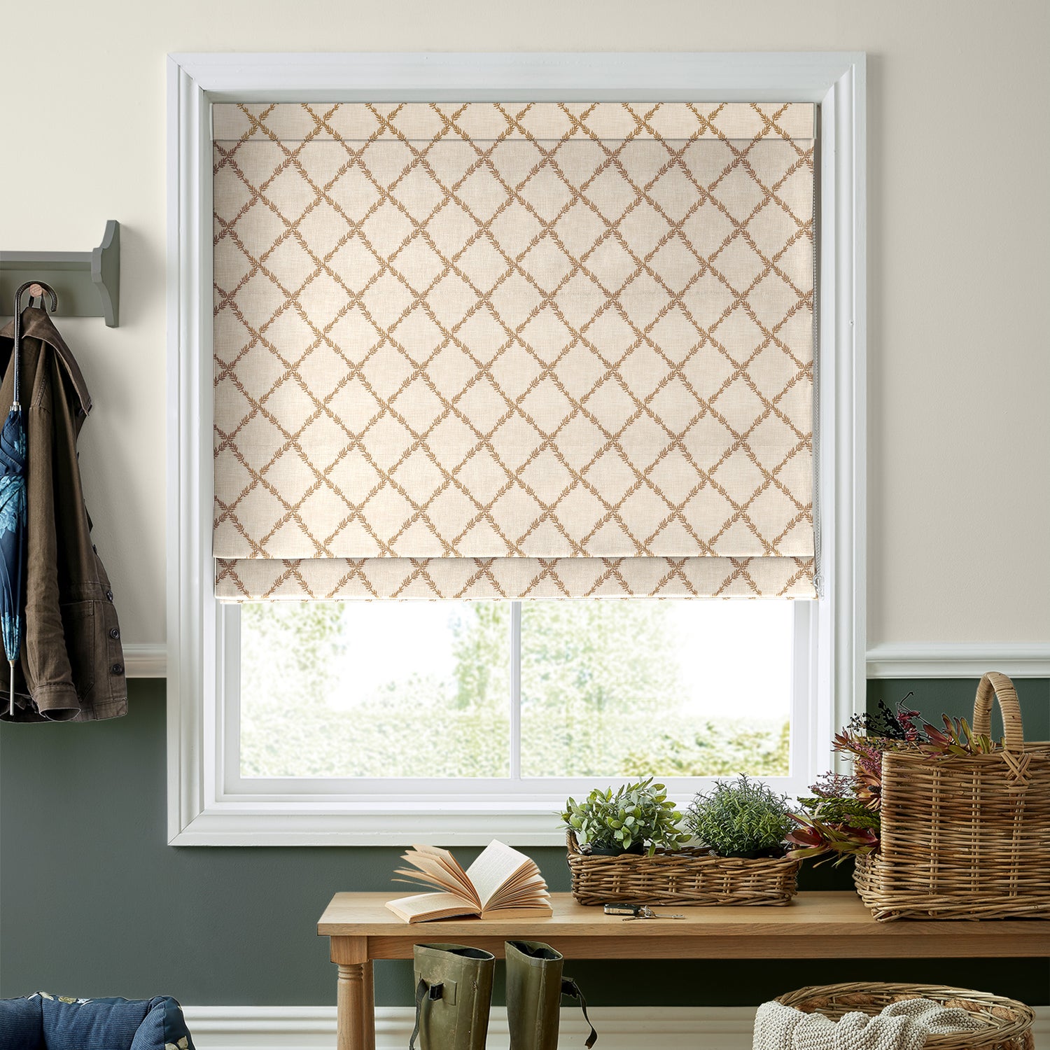 Laura Ashley Pennorth Made To Measure Roman Blind Amber