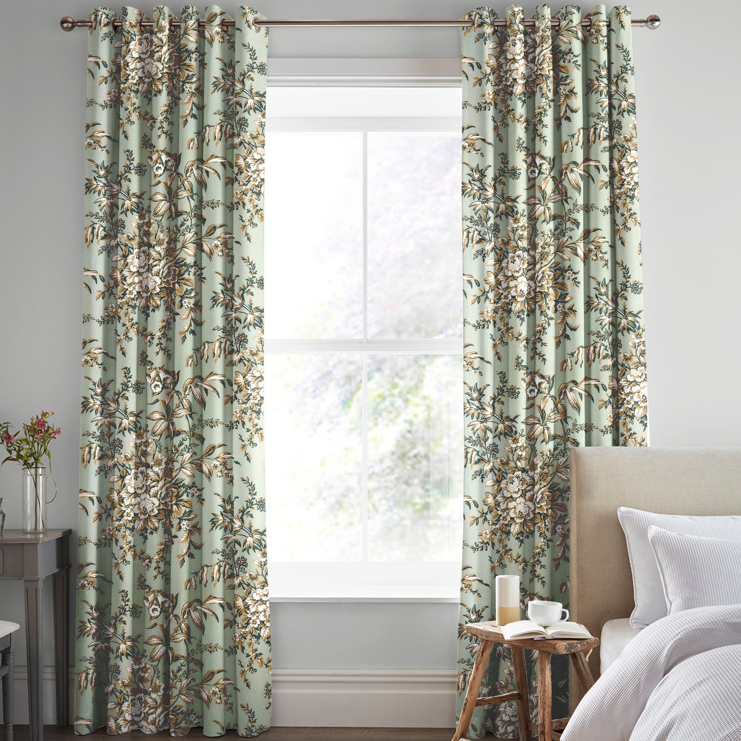 Laura Ashley Picardie Made to Measure Curtain Amber