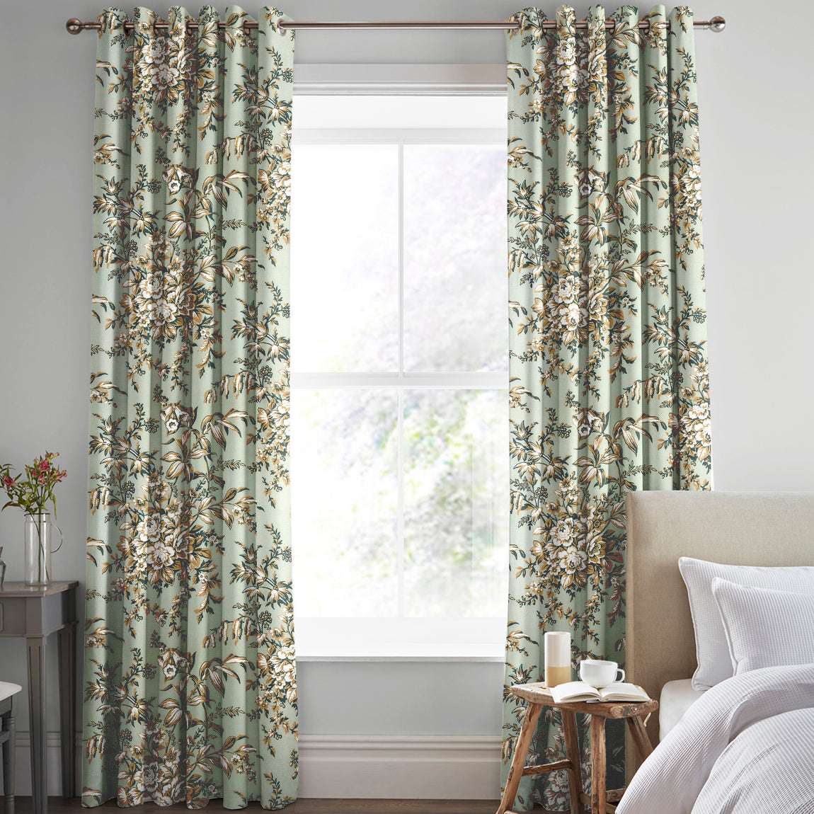 Laura Ashley Picardie Made to Measure Curtain Amber