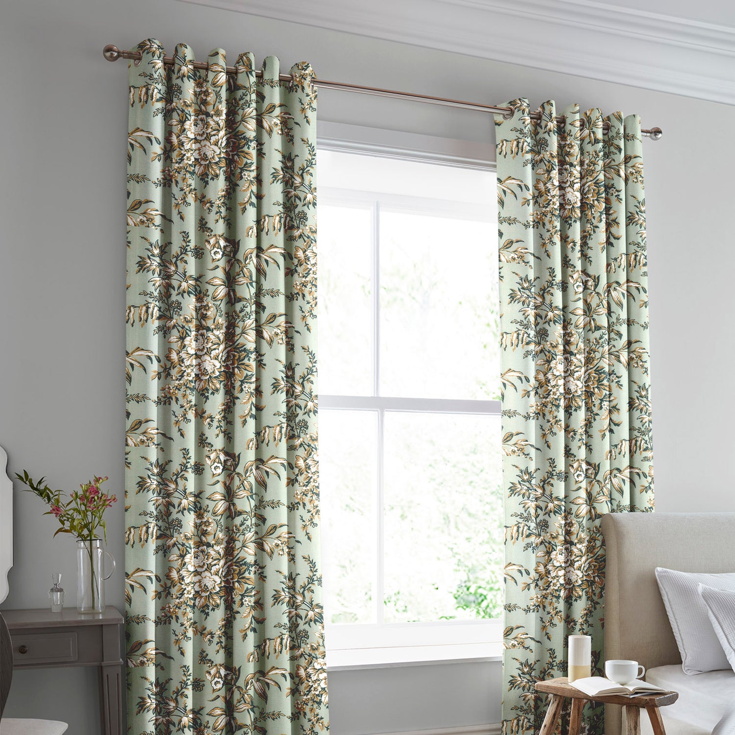 Laura Ashley Picardie Made to Measure Curtain Amber