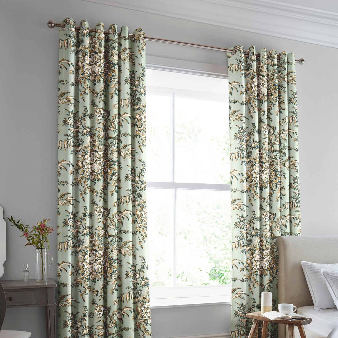 Laura Ashley Picardie Made to Measure Curtain Amber