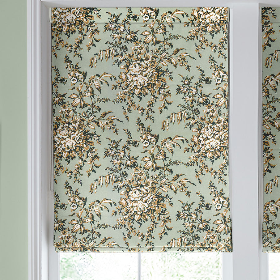 Laura Ashley Picardie Made to Measure Roman Blind Amber