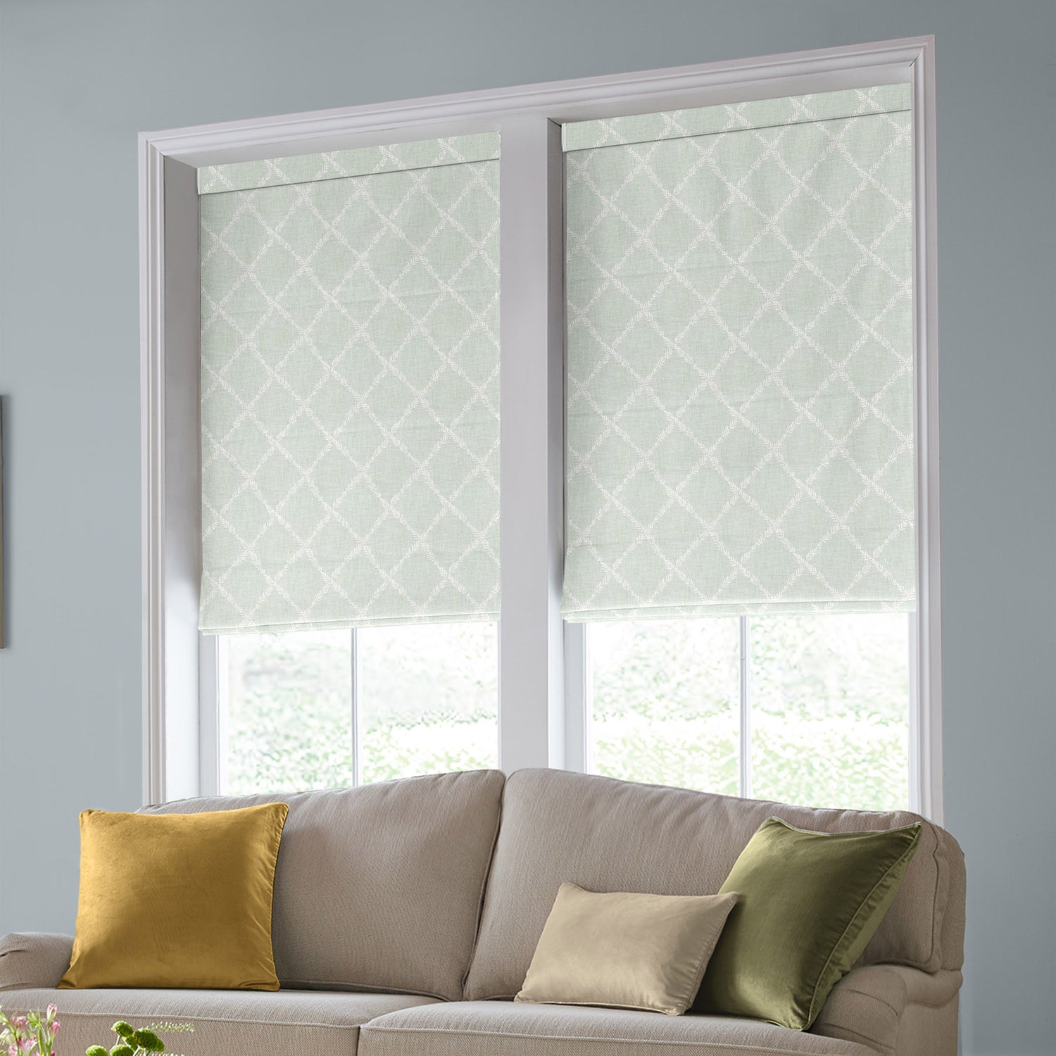 Laura Ashley Pennorth Made To Measure Roman Blind Duckegg