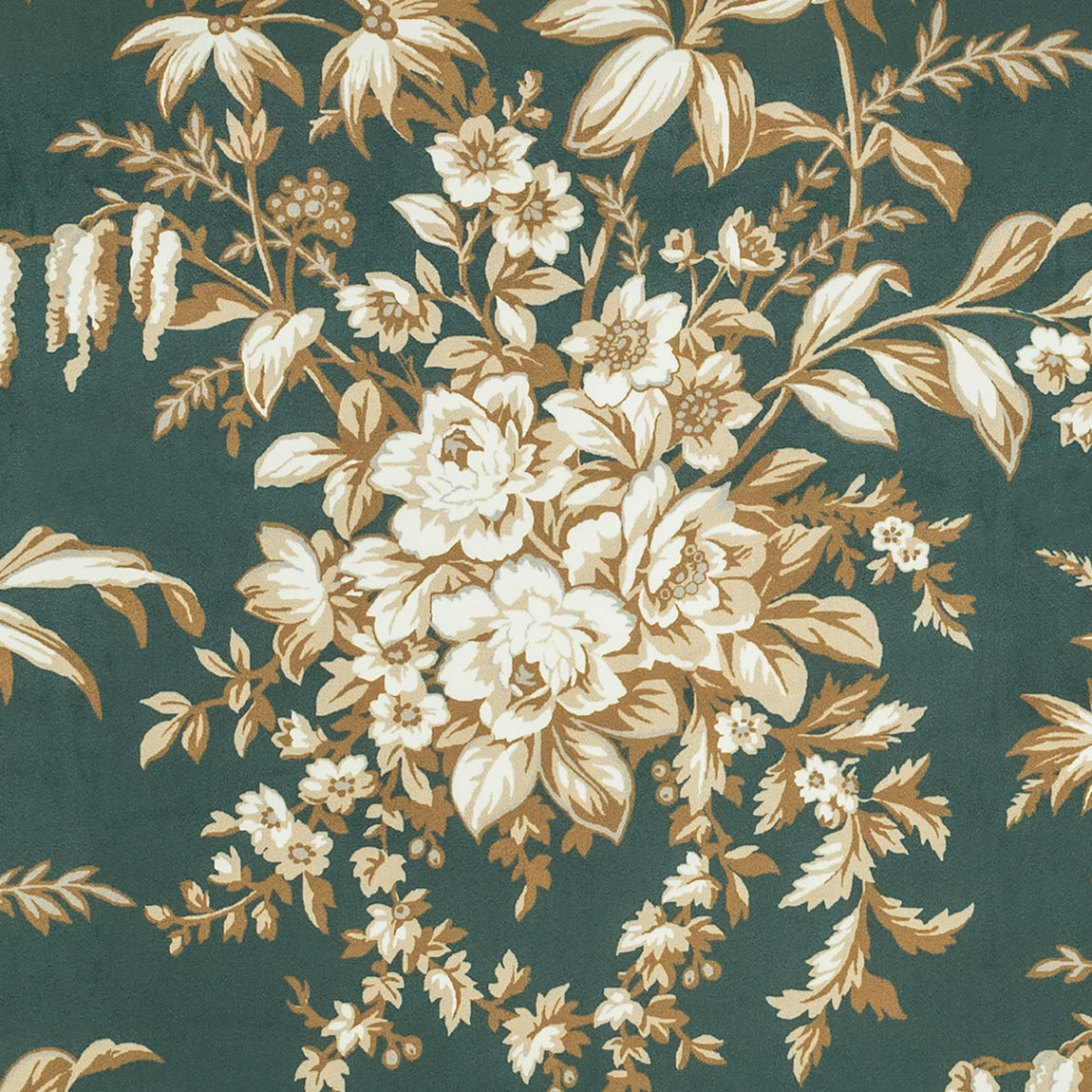 Laura Ashley Picardie Velvet Made to Measure Curtain Fern
