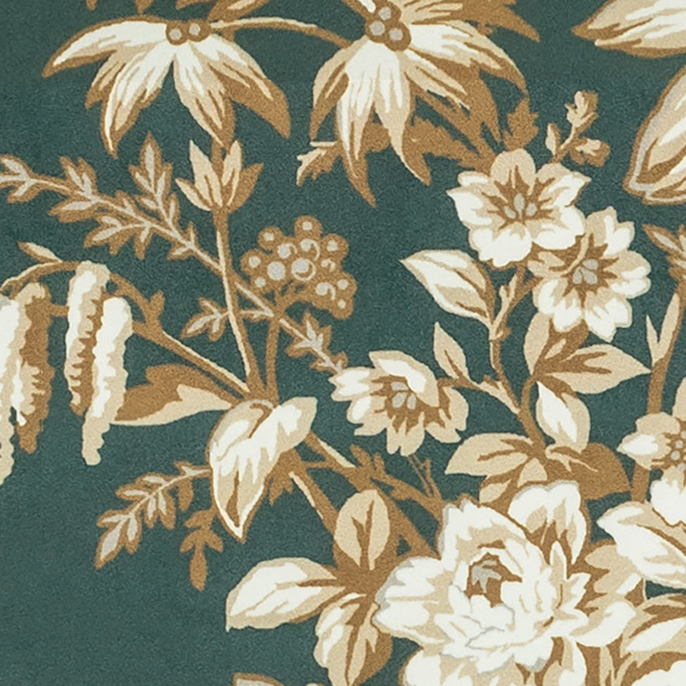 Laura Ashley Picardie Velvet Made to Measure Roman Blind Fern