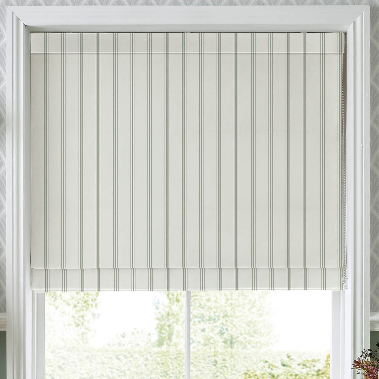 Laura Ashley Farnworth Made To Measure Roman Blind Fresh Green