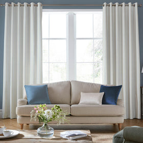 Laura Ashley Candy Stripe Made to Measure Curtain Newport Blue