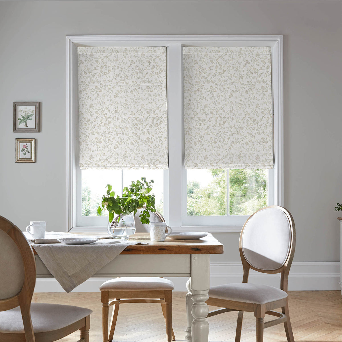 Laura Ashley Aria Made To Measure Roman Blind Dove Grey
