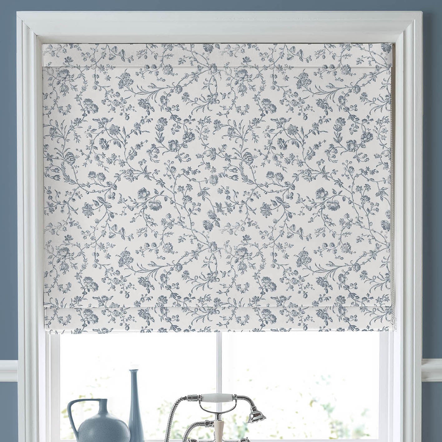Laura Ashley Aria Made To Measure Curtains Dark Seaspray Blue