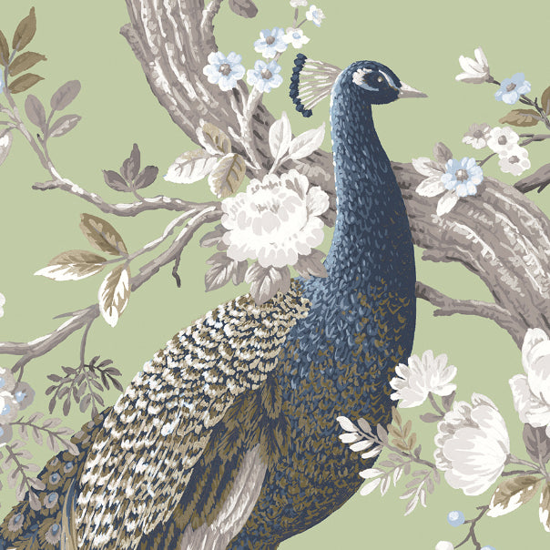 Laura Ashley Belvedere Made to Measure Curtain Hedgerow Green