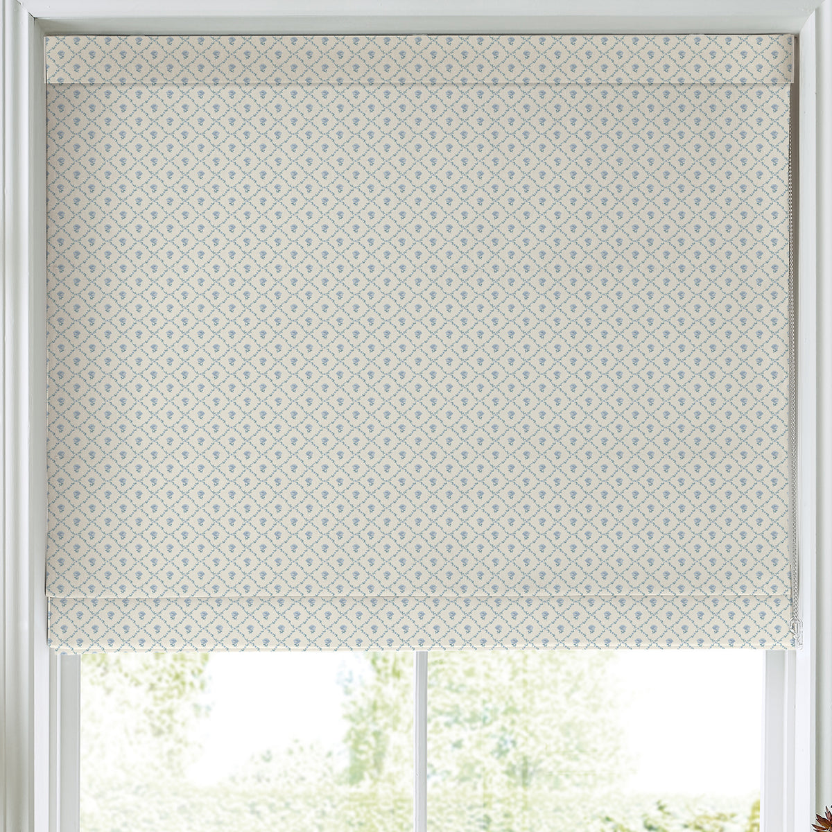 Laura Ashley Kate Made to Measure Roman Blind Pale Seaspray Blue