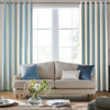 Laura Ashley Lille Stripe Made to Measure Curtain Seaspray
