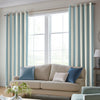 Laura Ashley Lille Stripe Made to Measure Curtain Seaspray