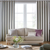 Laura Ashley Lille Stripe Made to Measure Curtain Steel