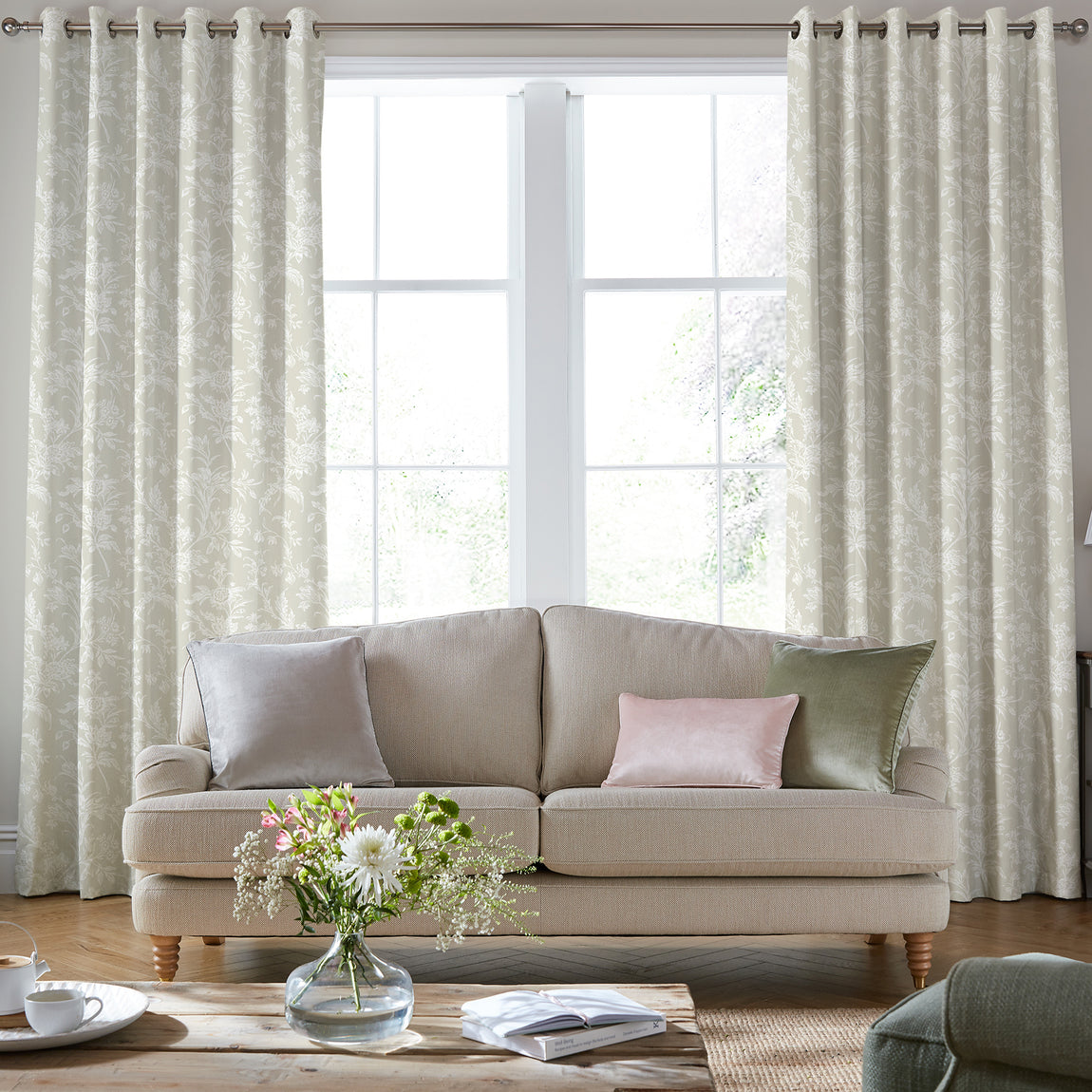 Laura Ashley Lloyd Made to Measure Curtain Dove Grey