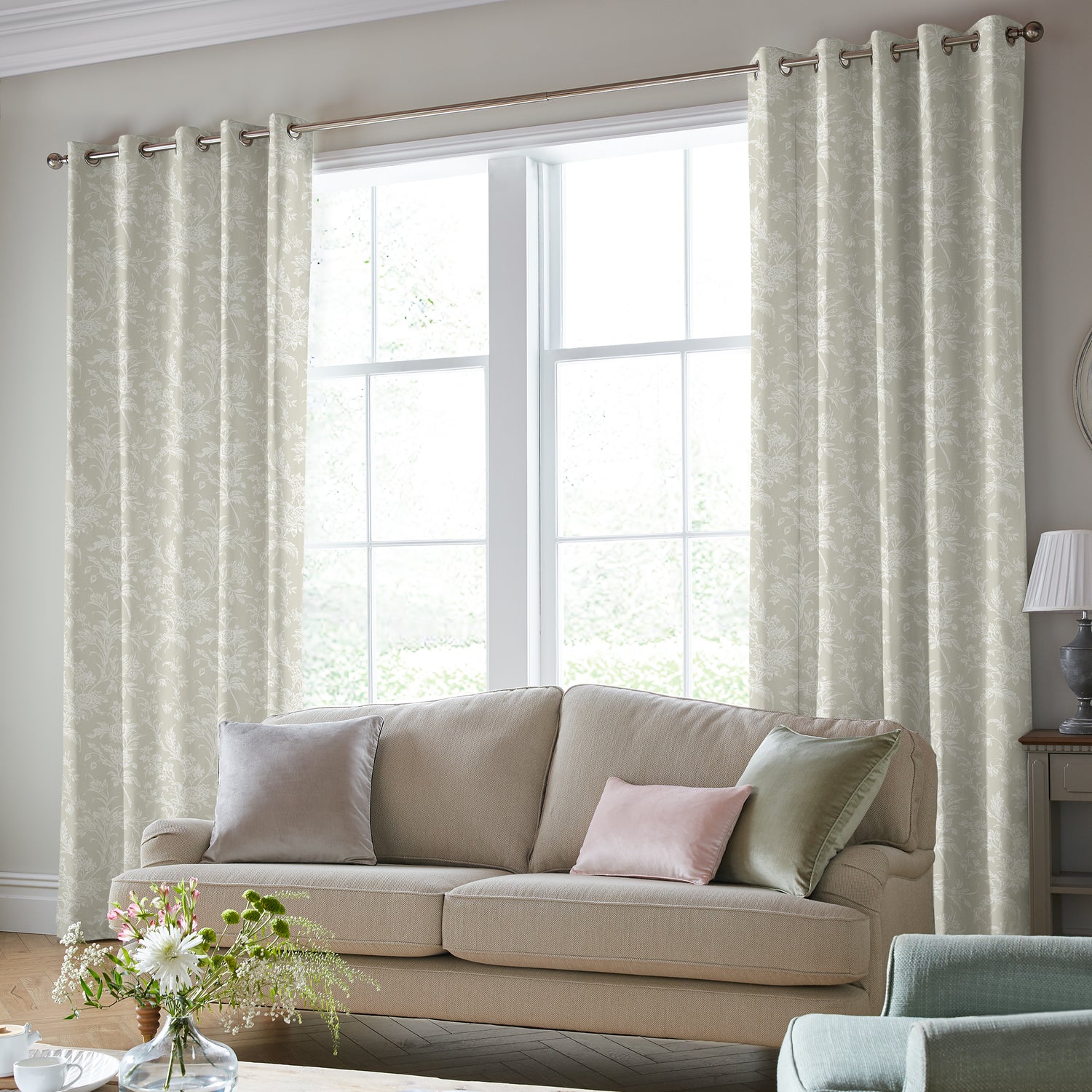Laura Ashley Lloyd Made to Measure Curtain Dove Grey
