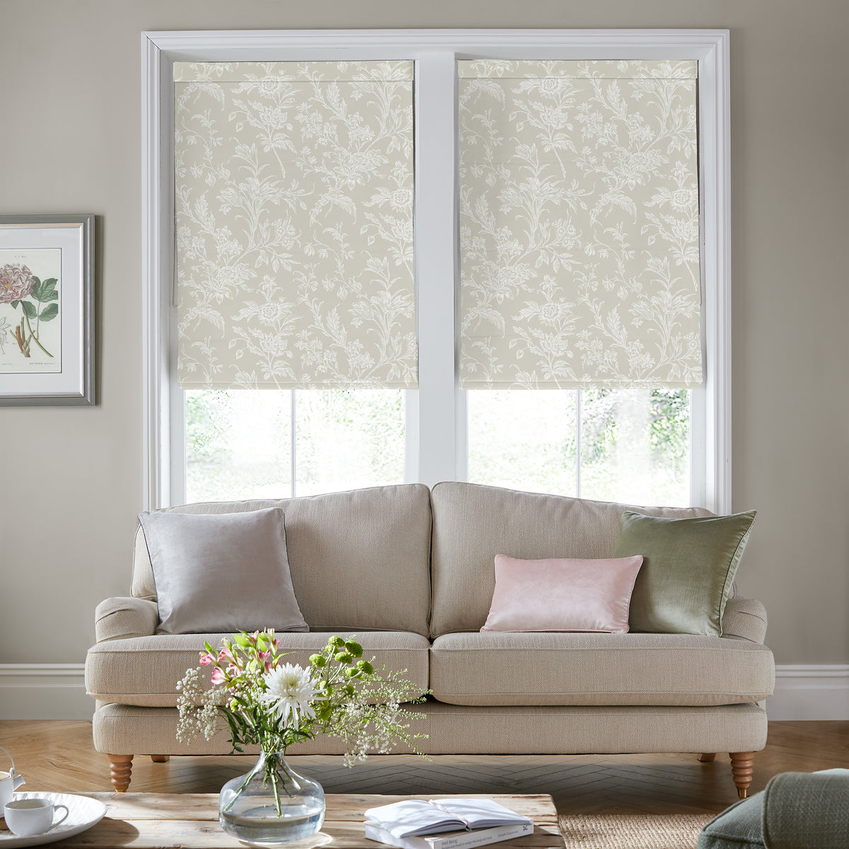 Laura Ashley Lloyd Made to Measure Roman Blind Dove Grey