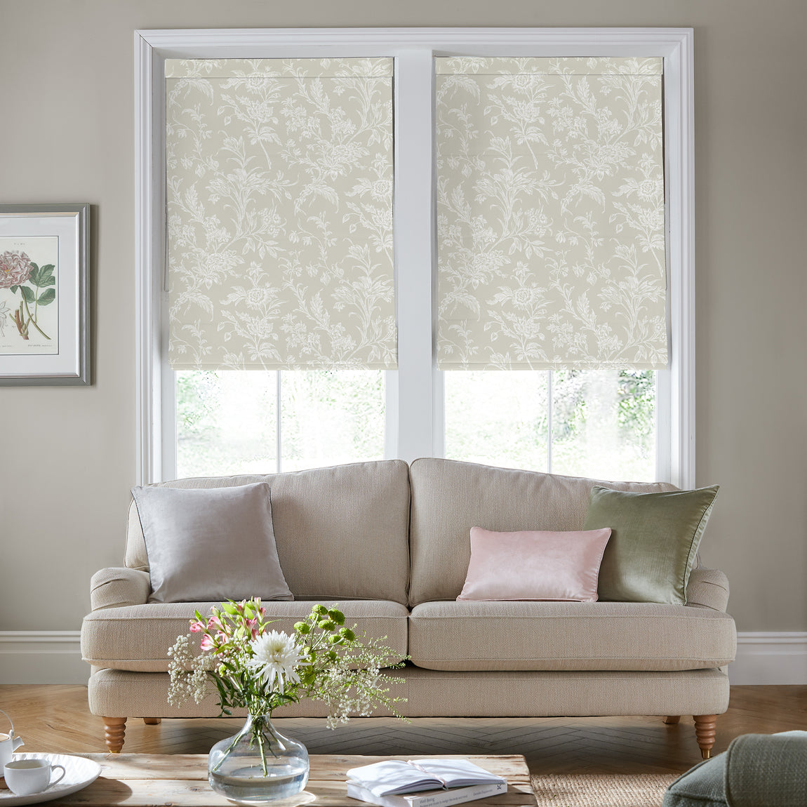 Laura Ashley Lloyd Made to Measure Roman Blind Dove Grey