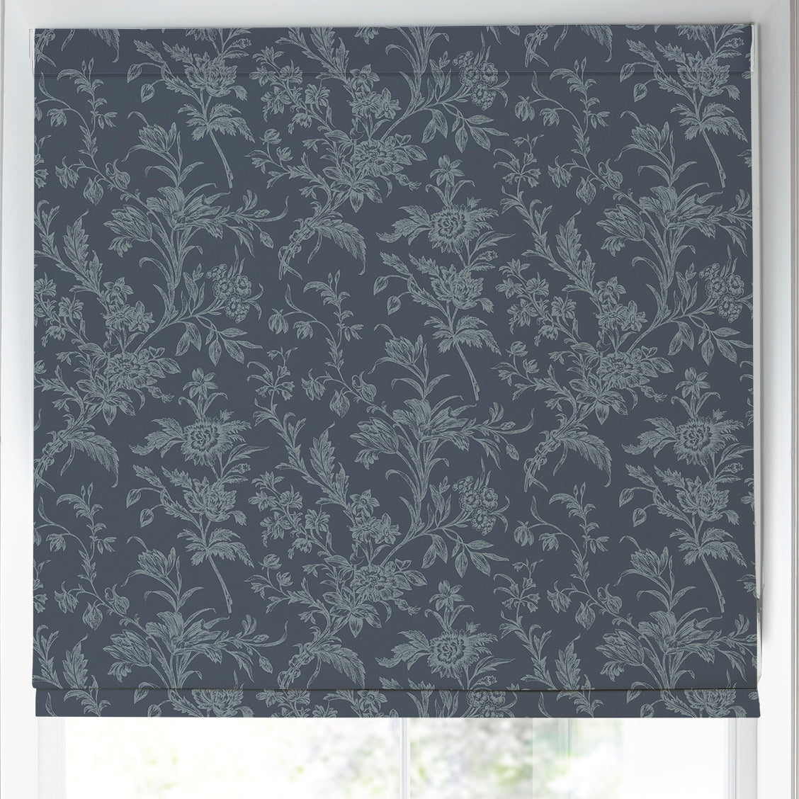 Laura Ashley Lloyd Made to Measure Roman Blind Midnight Navy