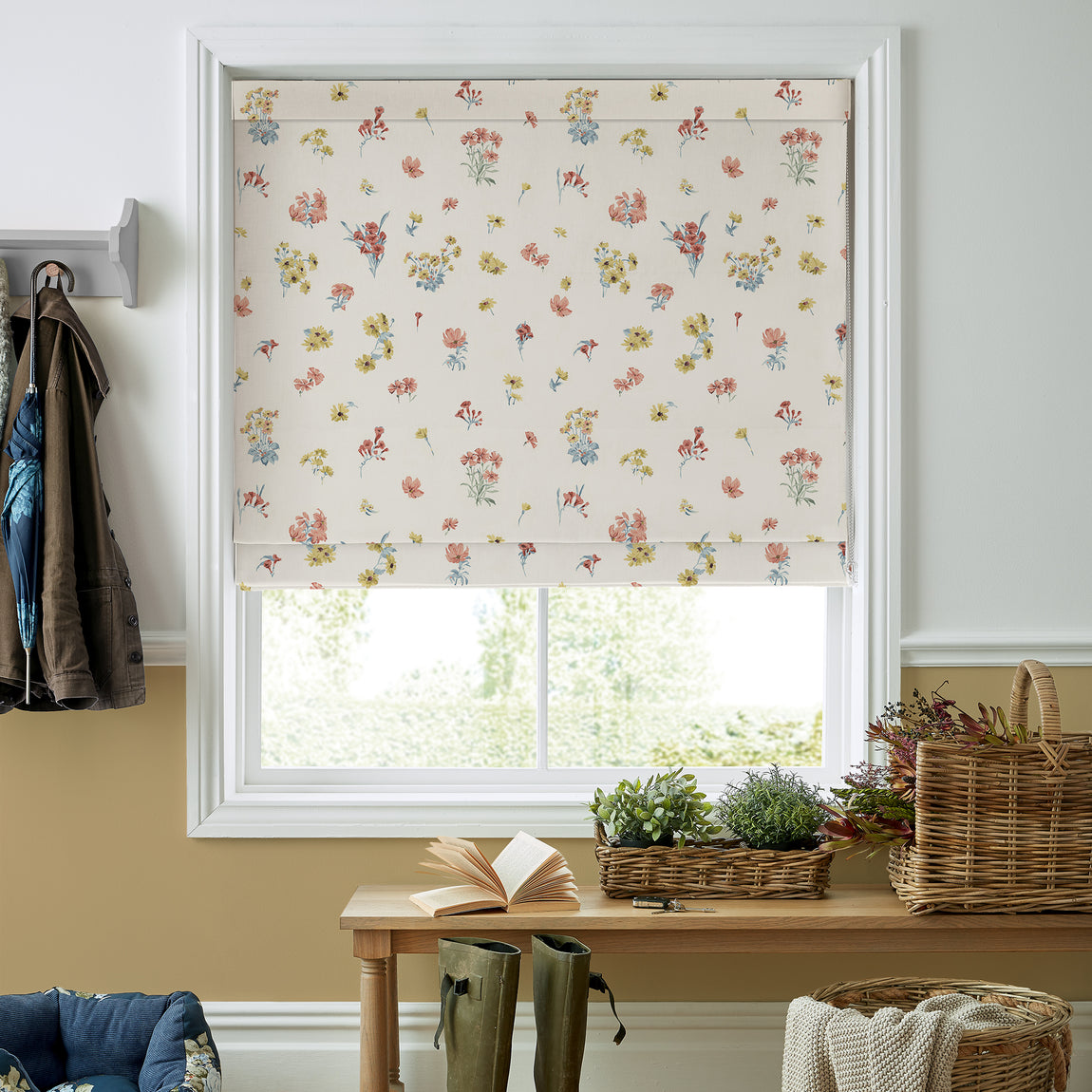 Laura Ashley Megan Made to Measure Roman Blind Ochre Yellow