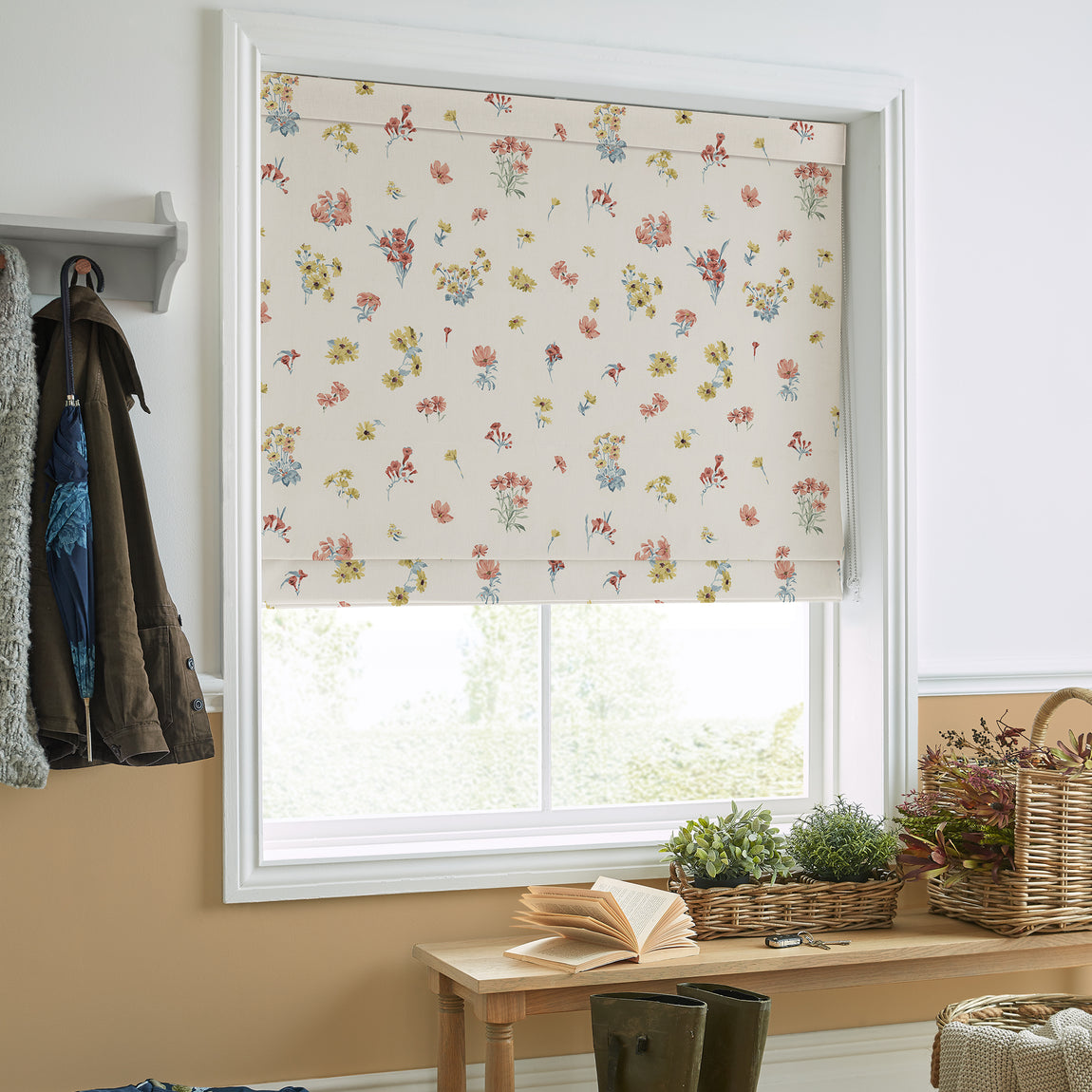 Laura Ashley Megan Made to Measure Roman Blind Ochre Yellow