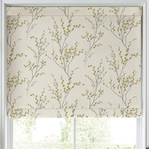 Laura Ashley Pussy Willow Made to Measure Roman Blind Ochre Yellow
