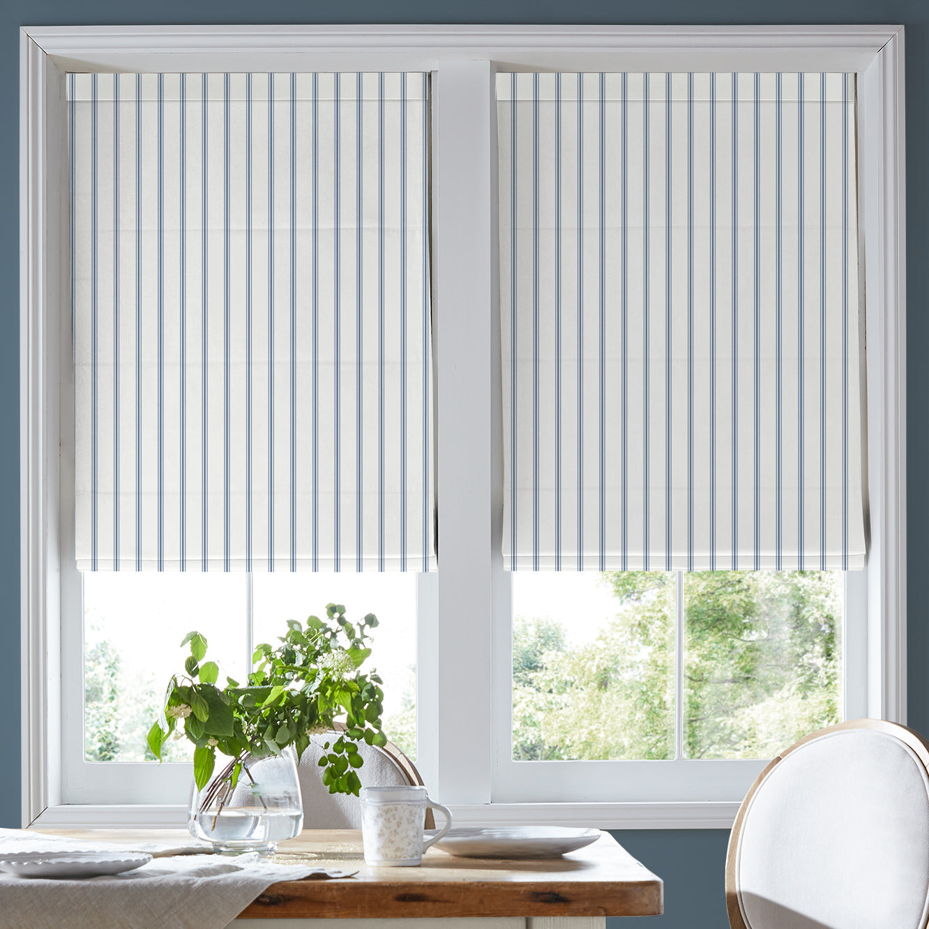 Laura Ashley Farnworth Made To Measure Curtains Dusky Seaspray