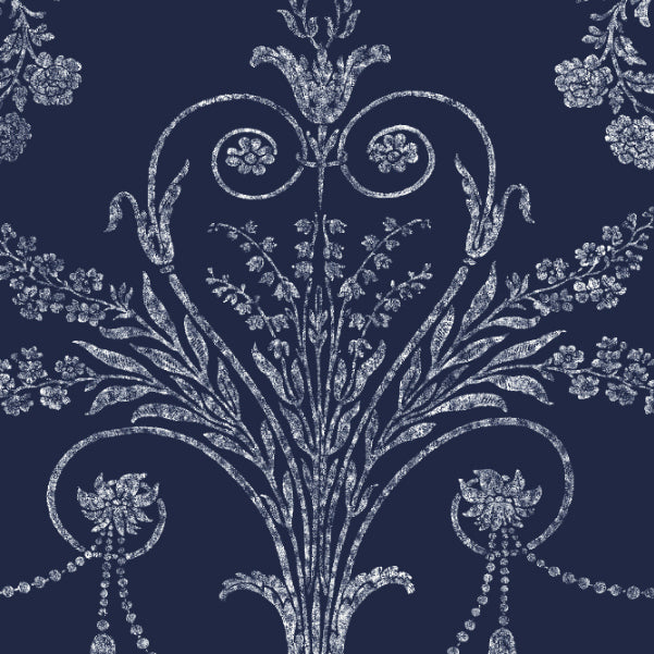 Laura Ashley Josette Made to Measure Blackout Roller Blind Midnight