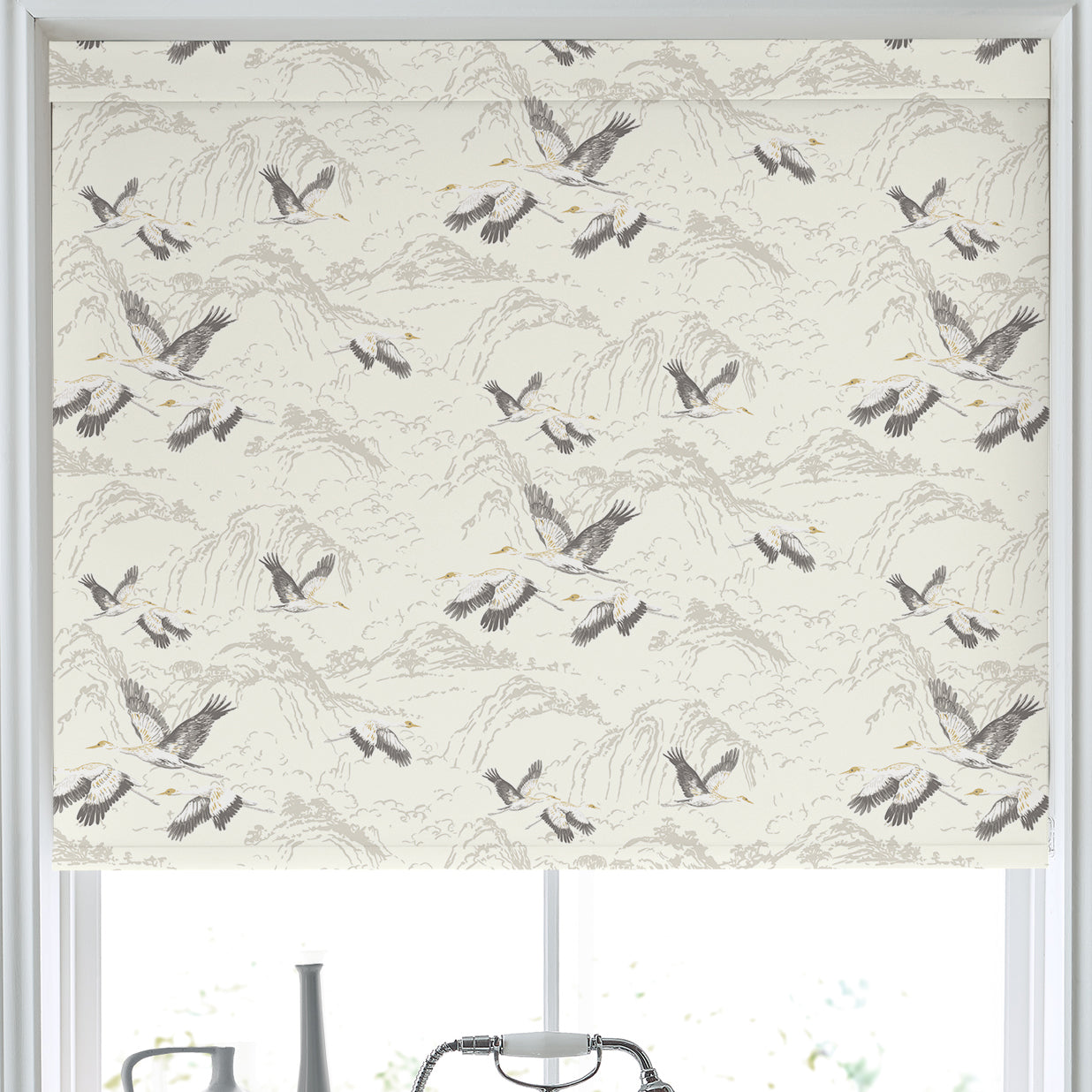 Laura Ashley Animalia Translucent Made to Measure Roller Blind Silver