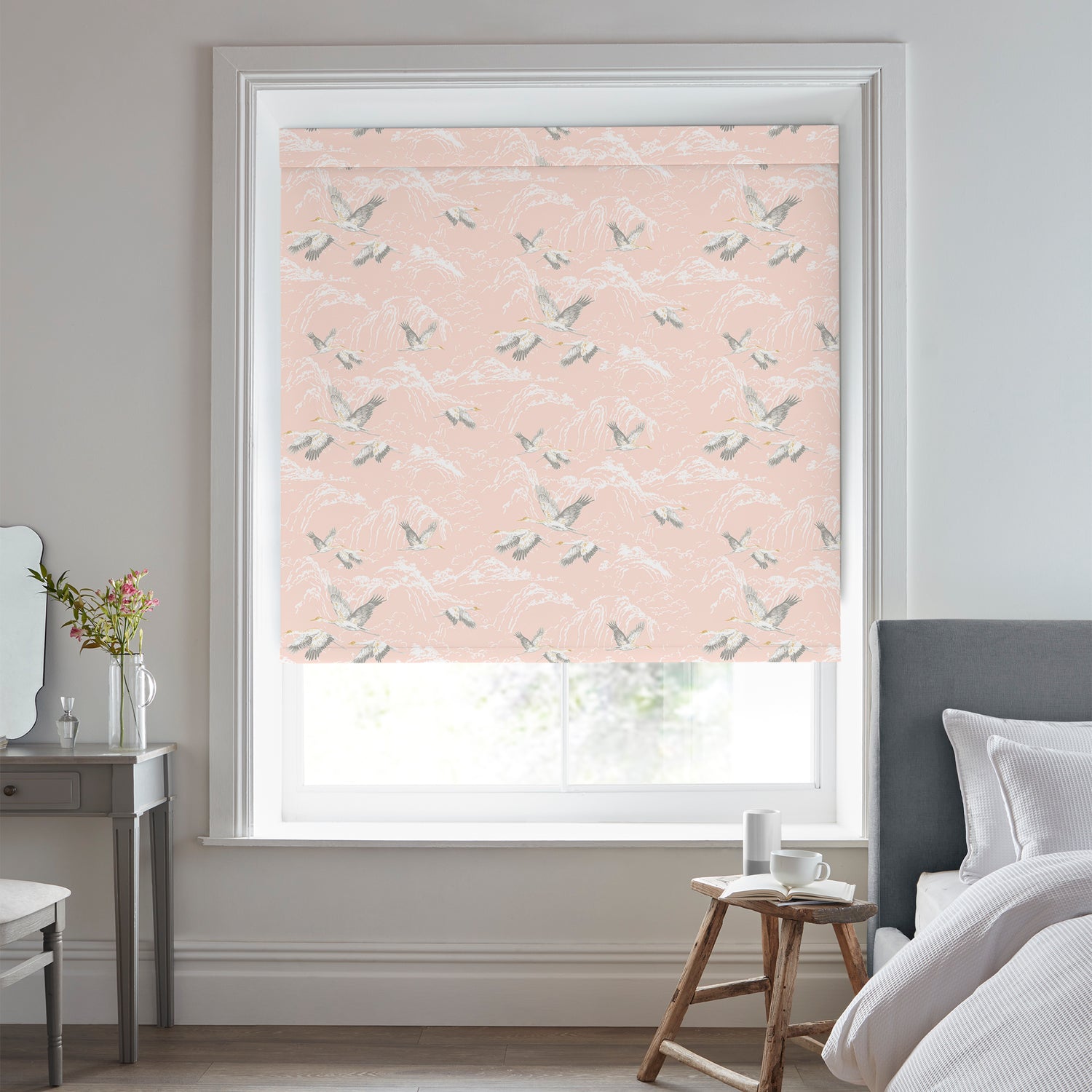 Laura Ashley Animalia Made to Measure Blackout Roller Blind Blush