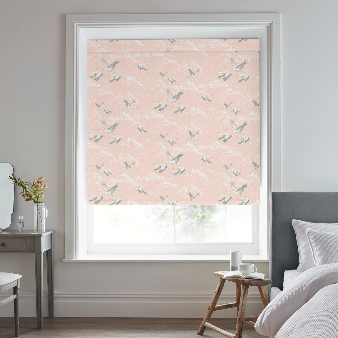 Laura Ashley Animalia Made to Measure Blackout Roller Blind Blush