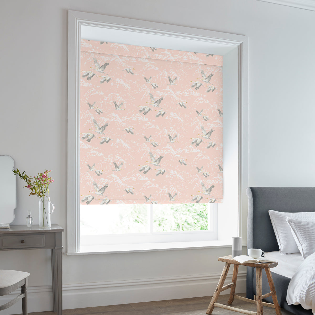 Laura Ashley Animalia Translucent Made to Measure Roller Blind Blush