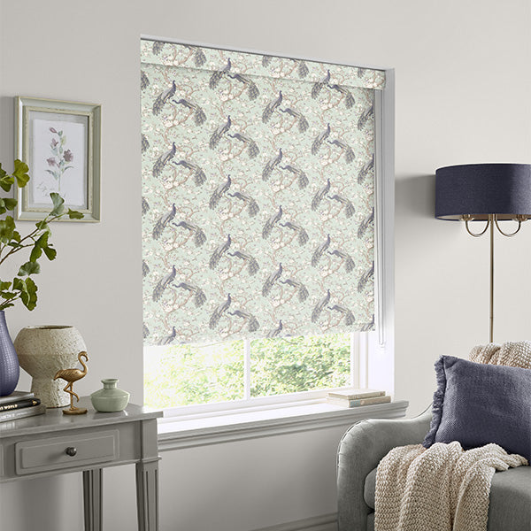 Laura Ashley Belvedere Translucent Made To Measure Roller Blind Duck Egg