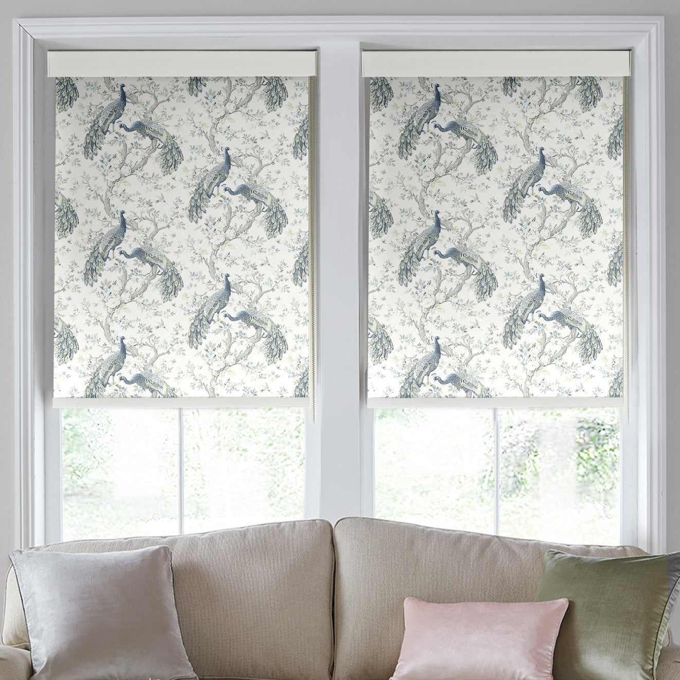 Laura Ashley Belvedere Translucent Made To Measure Roller Blind Midnight