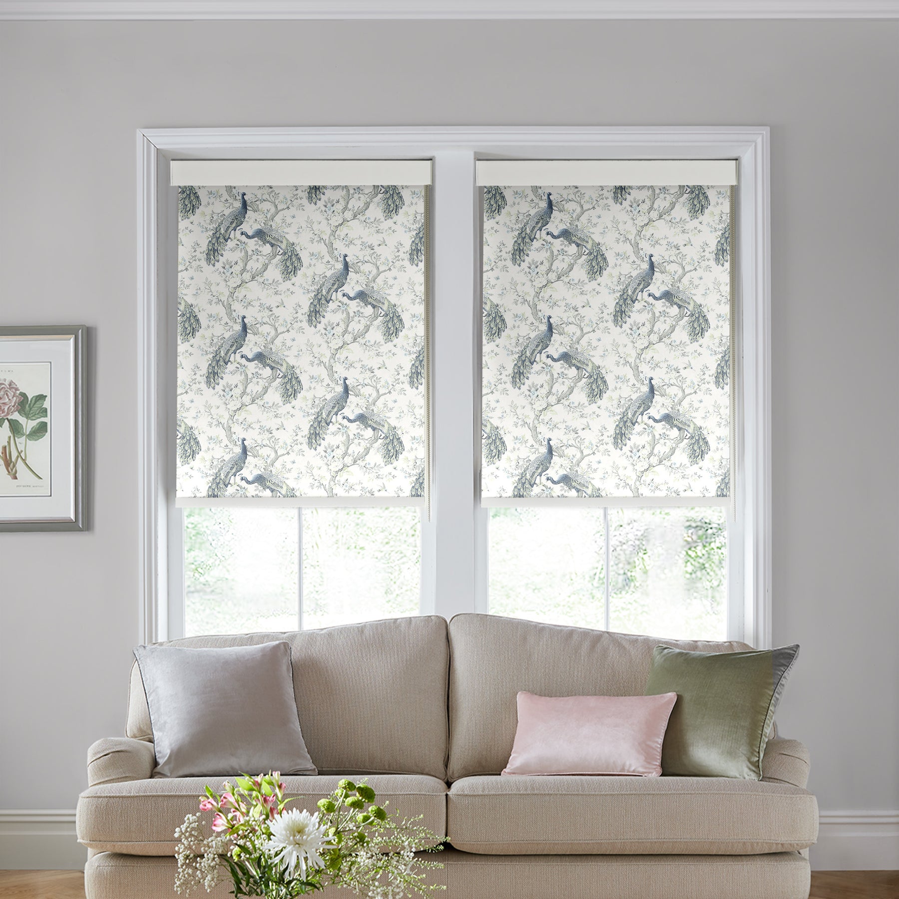 Laura Ashley Belvedere Translucent Made To Measure Roller Blind Midnight
