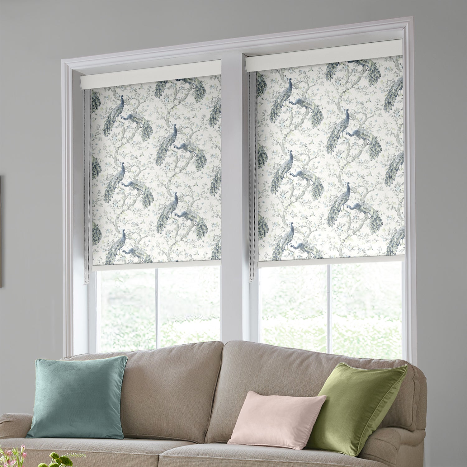 Laura Ashley Belvedere Translucent Made To Measure Roller Blind Midnight