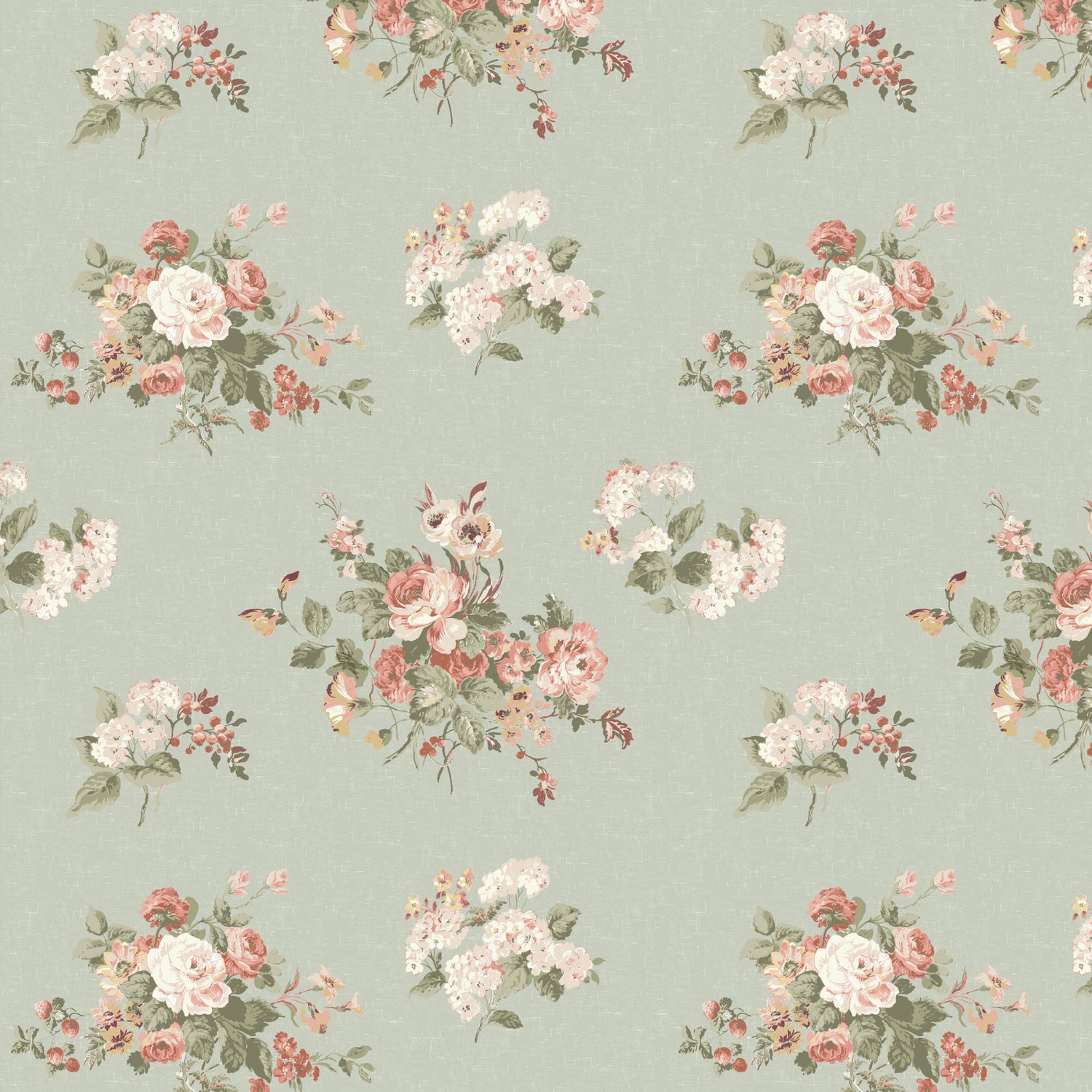 Laura Ashley Rosemore Made to Measure Blackout Roller Blind Sage