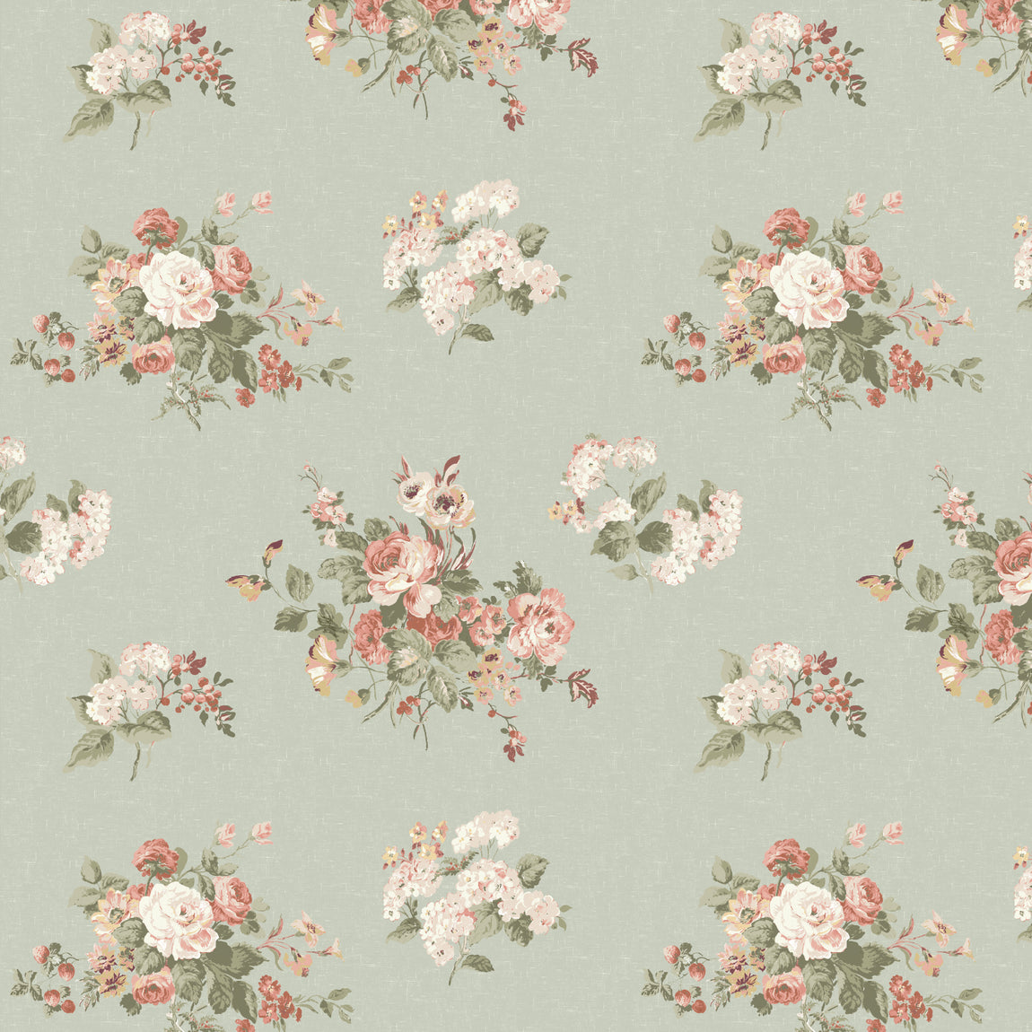 Laura Ashley Rosemore Made to Measure Curtain Sage
