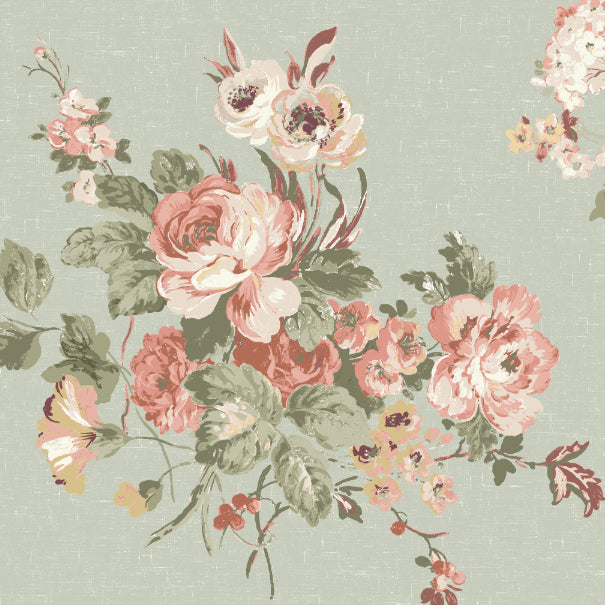 Laura Ashley Rosemore Translucent Made to Measure Roller Blind Sage