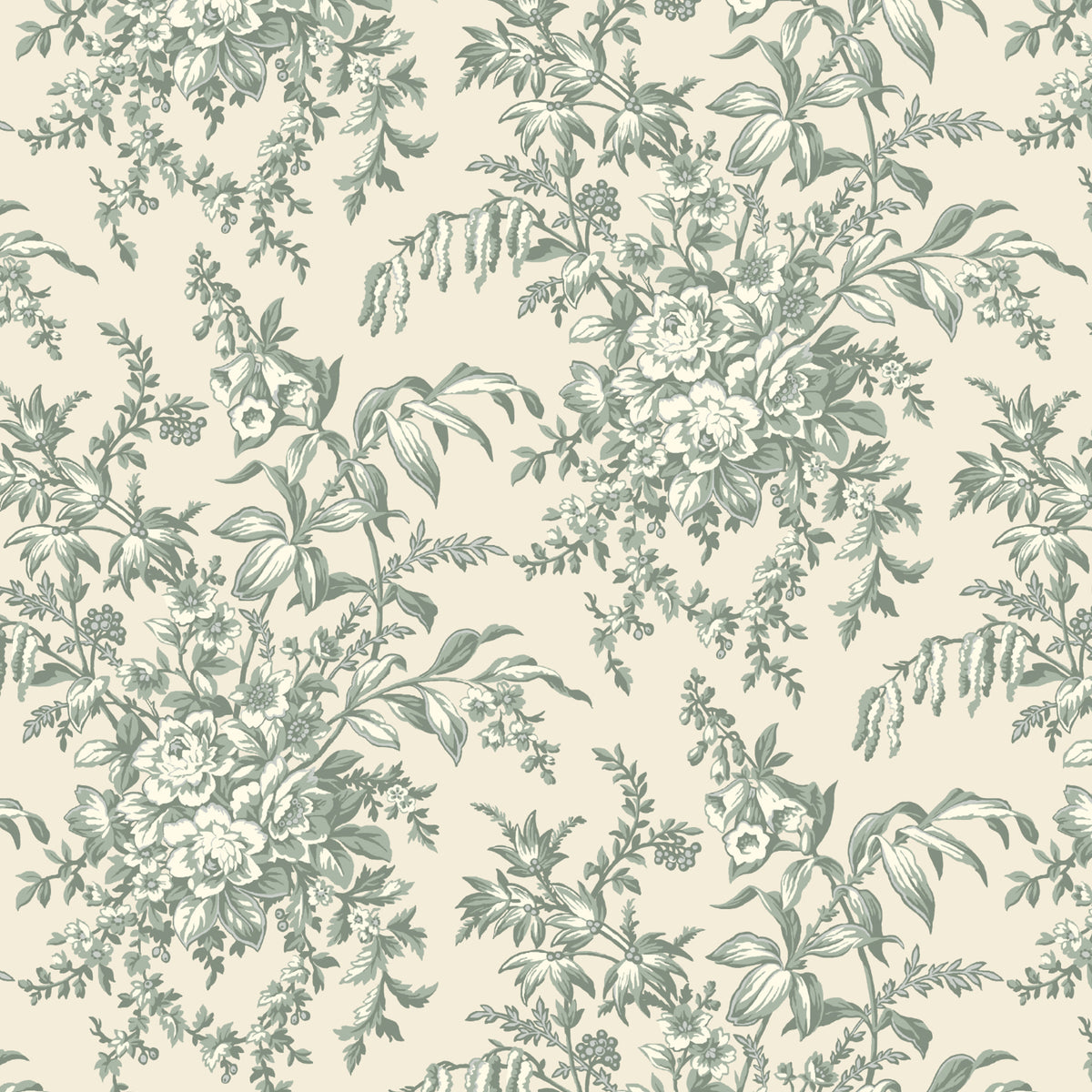 Laura Ashley Picardie Made to Measure Blackout Roller Blind Sage