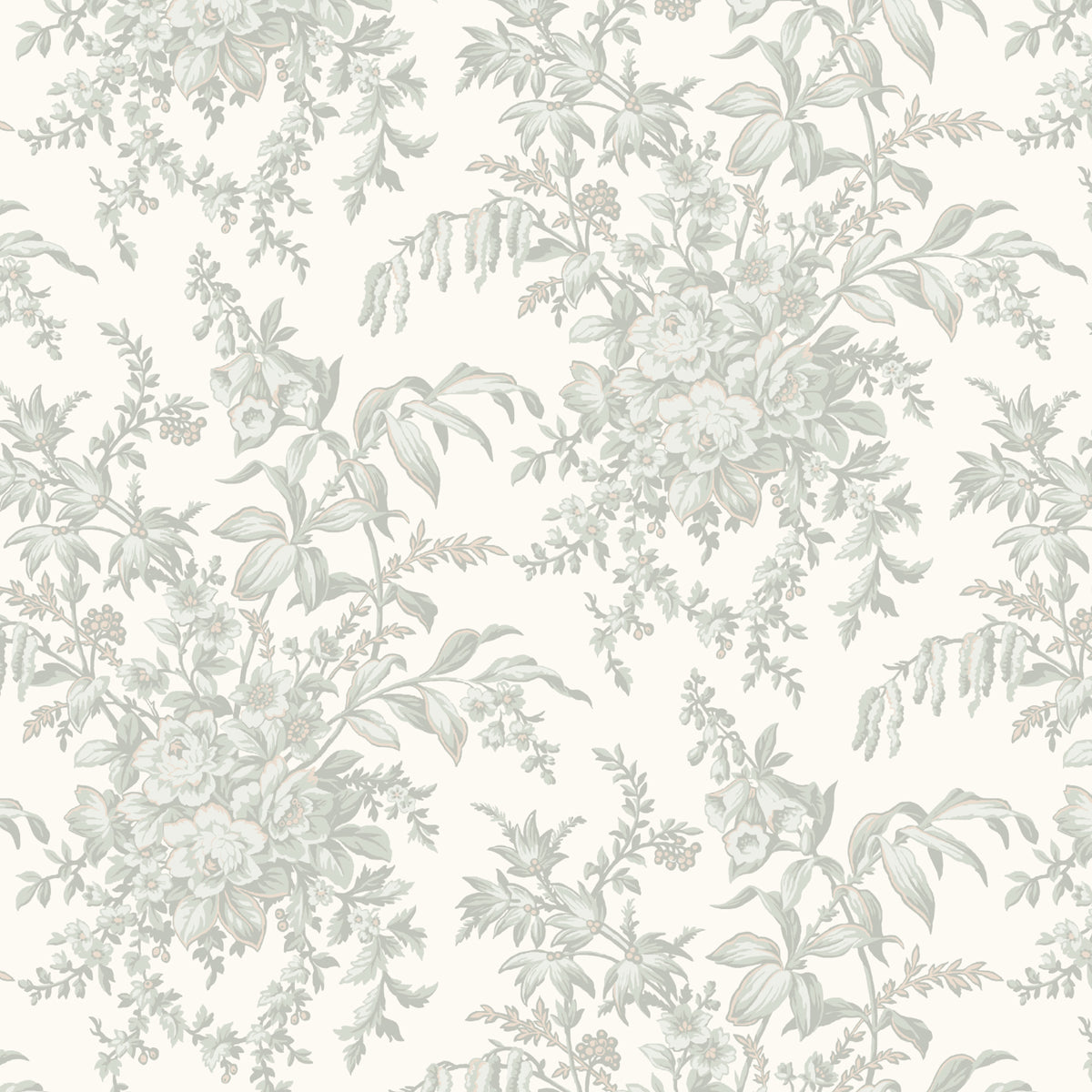 Laura Ashley Picardie Made to Measure Blackout Roller Blind Fennel