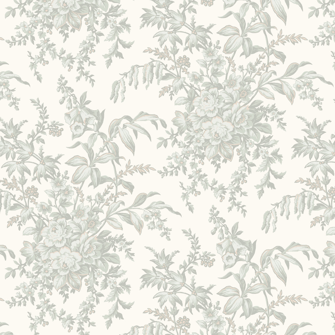 Laura Ashley Picardie Made to Measure Blackout Roller Blind Fennel