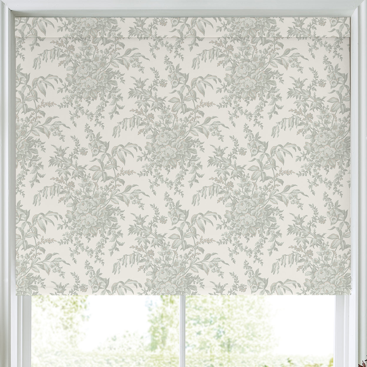 Laura Ashley Picardie Translucent Made to Measure Roller Blind Fennel
