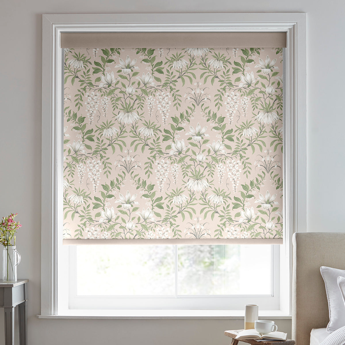 Laura Ashley Parterre Made to Measure Blackout Roller Blind Blush