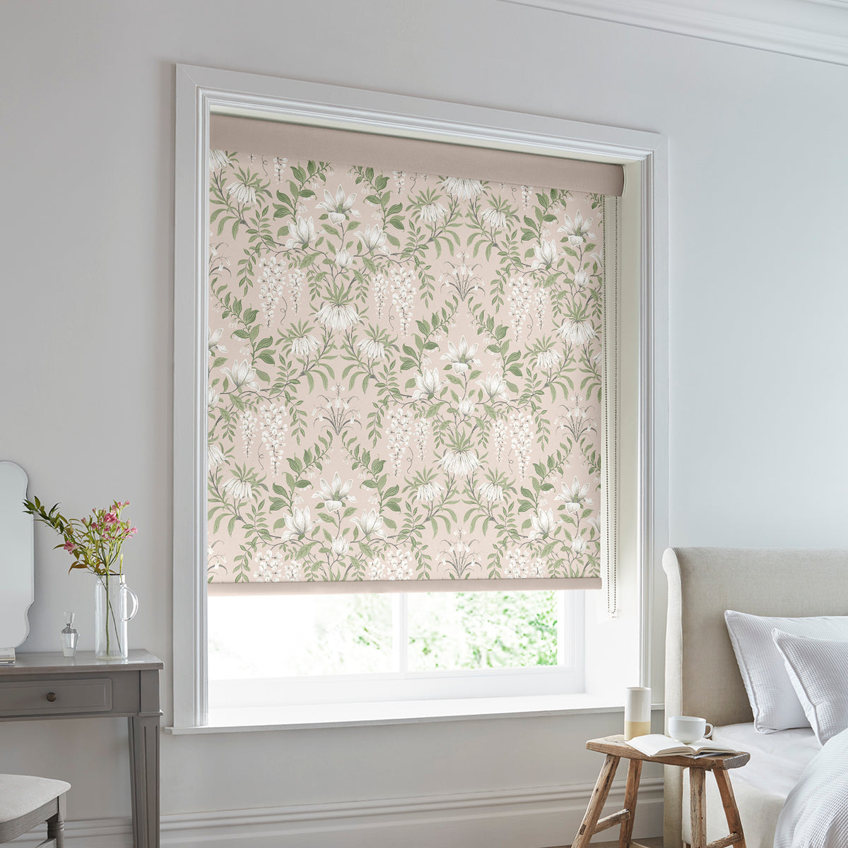 Laura Ashley Parterre Made to Measure Blackout Roller Blind Blush